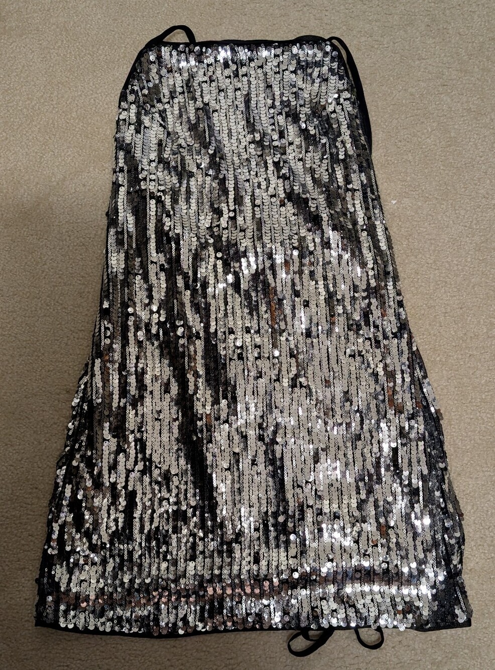 H&M Black and Silver Sequin Mini Dress
